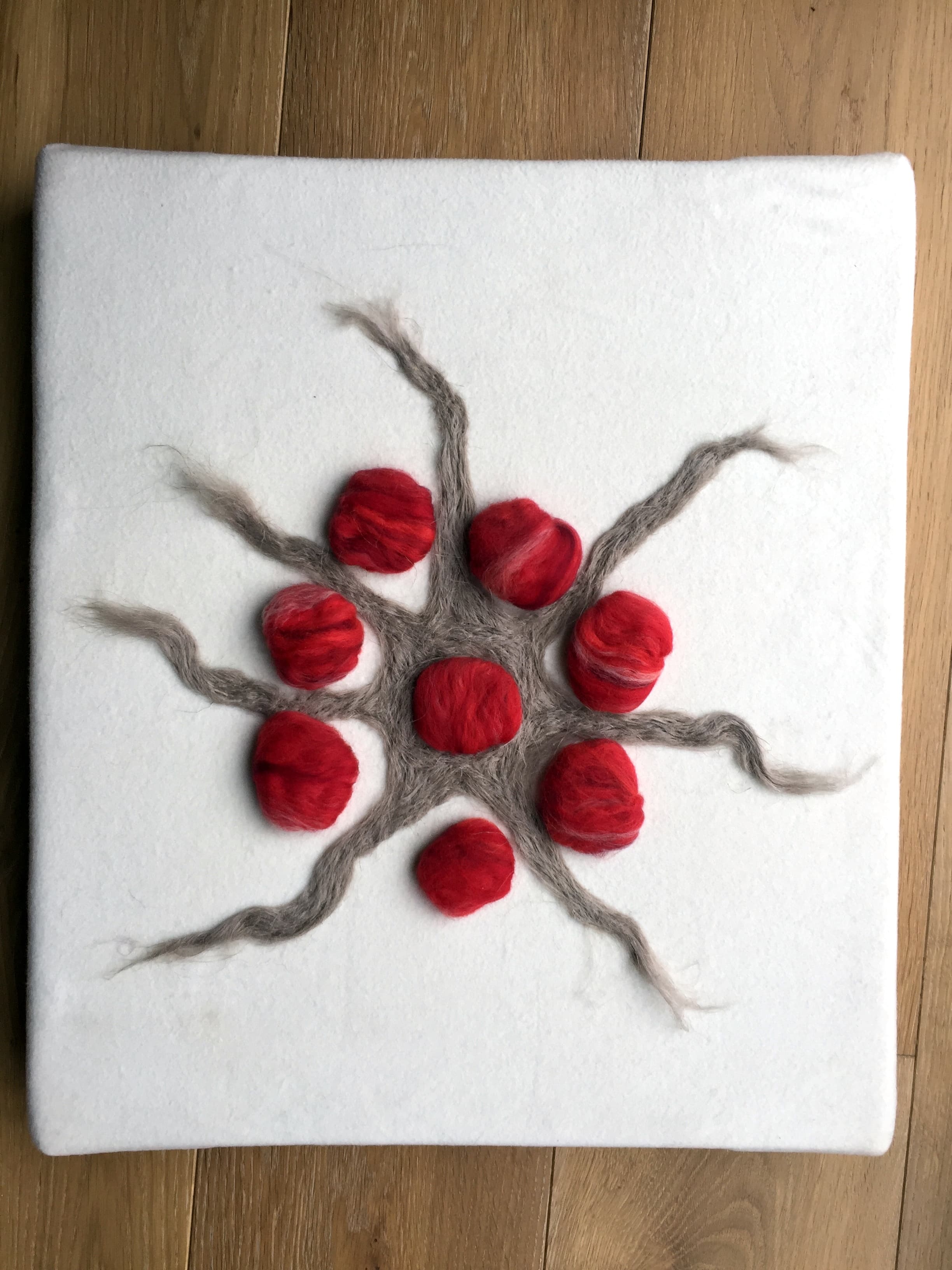 Red pebbles painting 50cm x 50cm
